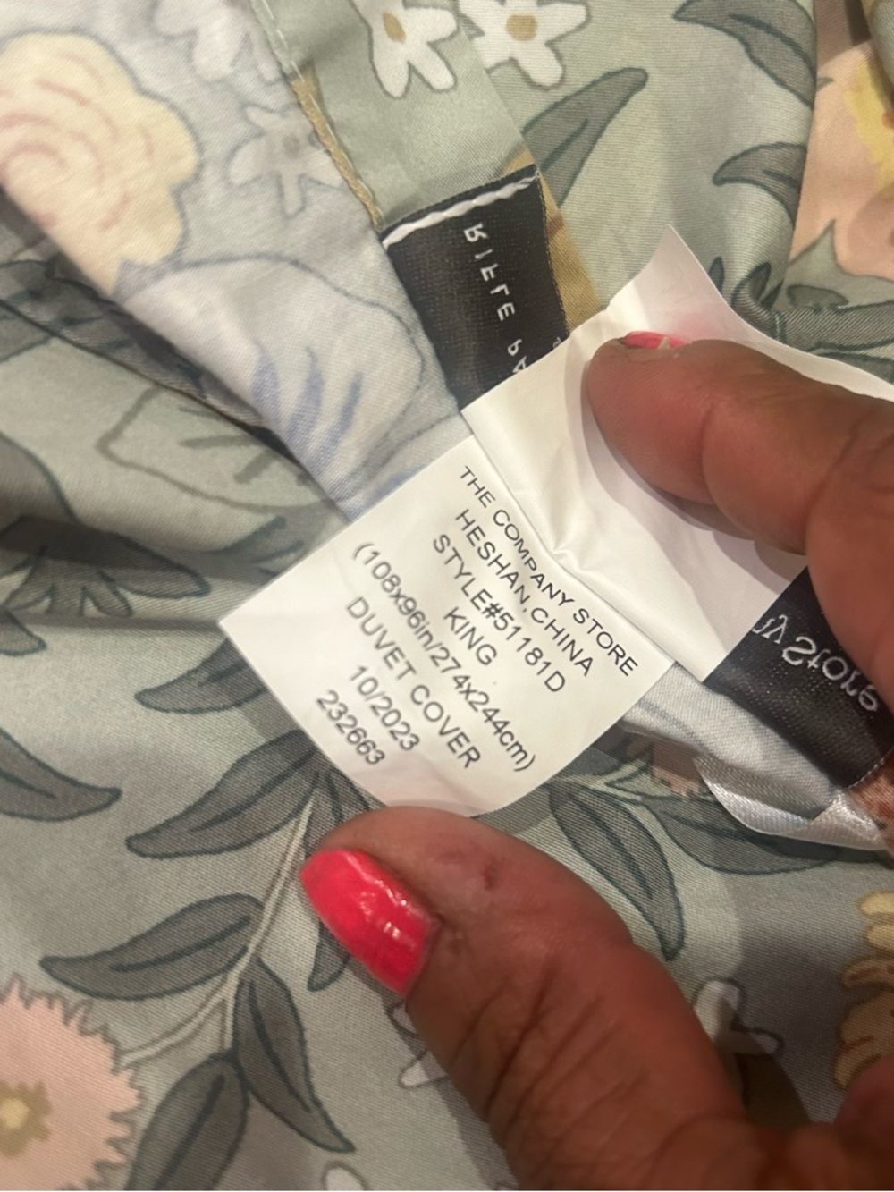 Rifle Paper Co x The Company Store 100% Cotton Duvet Cover King 2 Pillow Shams - Picture 7 of 10